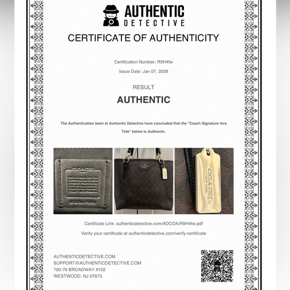 Coach (NWT) Signature Ava Tote in Dark Brown and Black - Picture 12 of 12